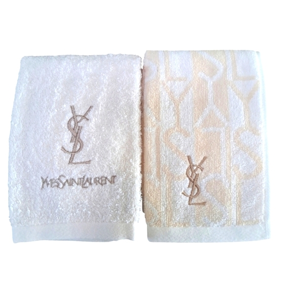 Yves Saint Laurent Cream and White Hand Towels (Set Of 2) - Picture 1 of 1
